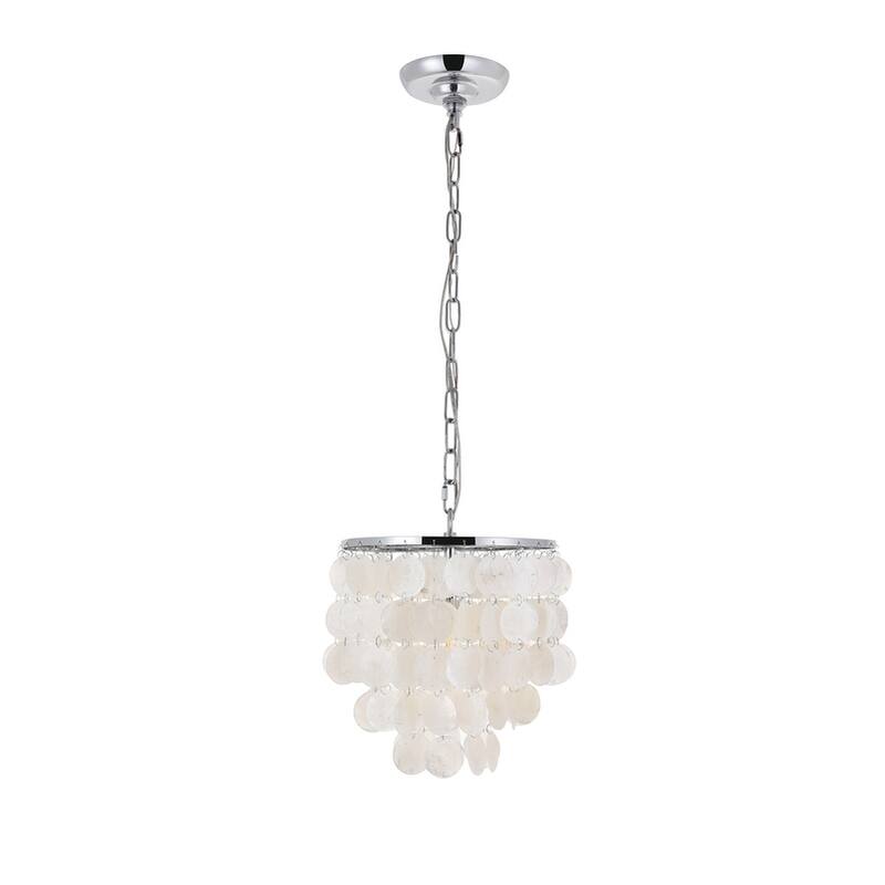 Selene Shell/ Brass 1-light Pendant