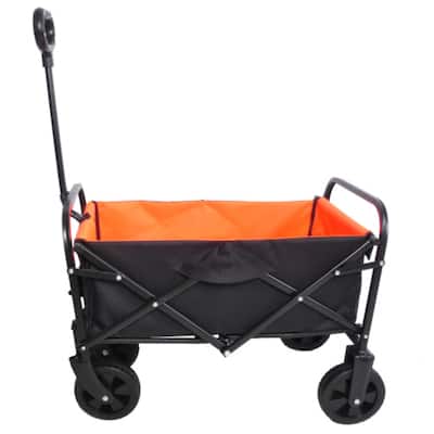 Black Mini Folding Wagon Cart for Garden and Beach