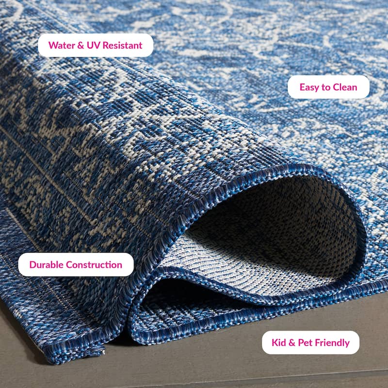SAFAVIEH Courtyard Hasina Indoor /Outdoor Waterproof Patio Backyard Rug
