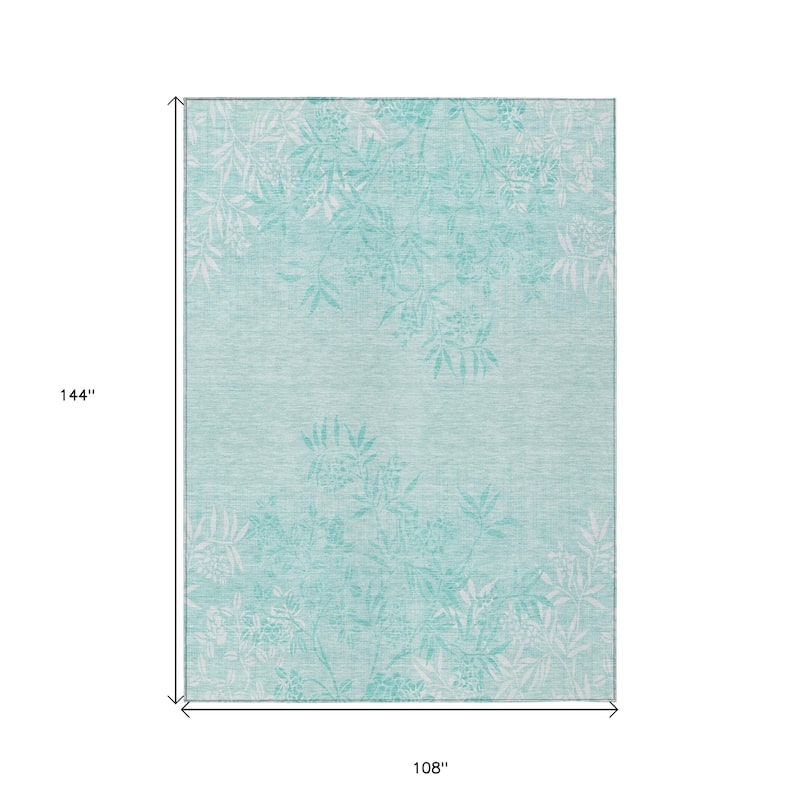 HomeRoots Floral Transitional Rectangle Outdoor Rug