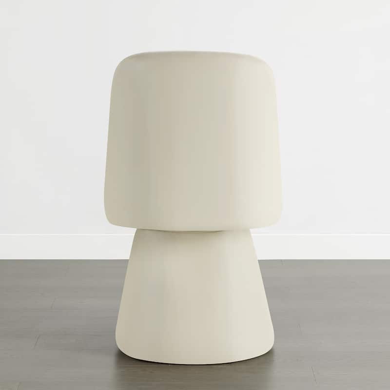 Anna Upholstered Swivel Armless Dining Chair for Kitchen Living Room