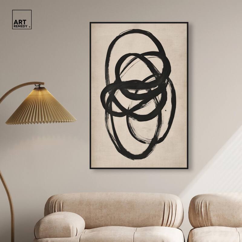 Beige Black I Canvas by Art Remedy