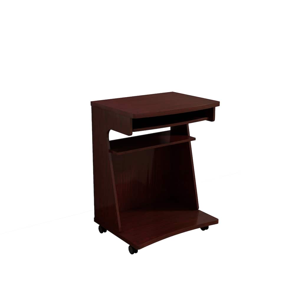 Utility cart Microwave cart Kitchen cart Computer cart one gliding shelf two shelves rounded corners mobile
