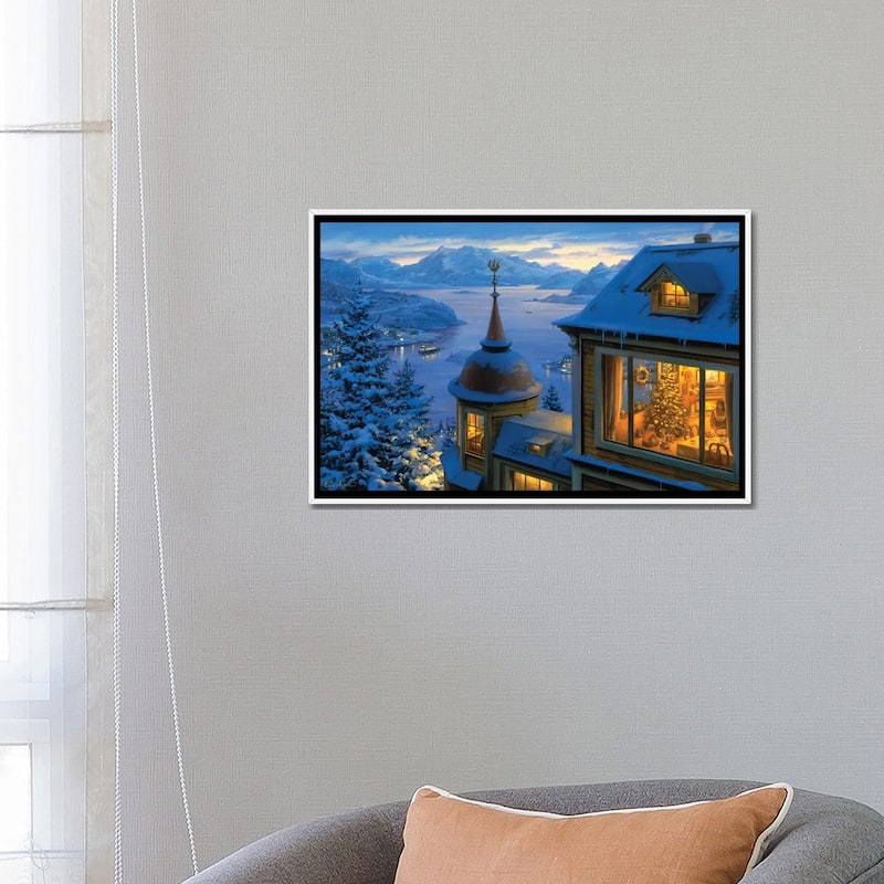 iCanvas "Coming Home For Christmas" by Evgeny Lushpin Framed Canvas Print