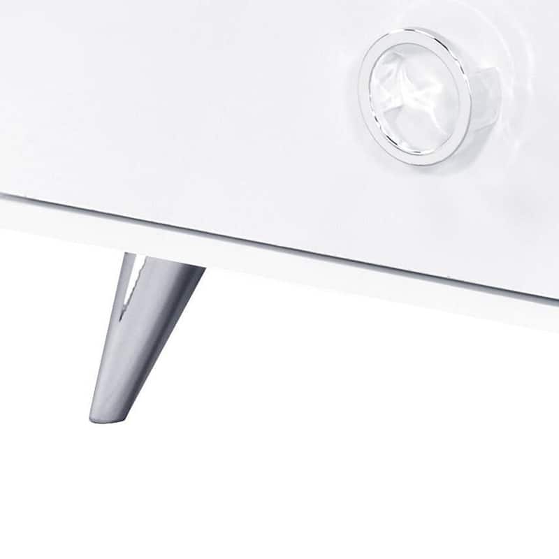 White 6 Drawer Dresser Modern Bedroom Storage Organizer 47 Inch