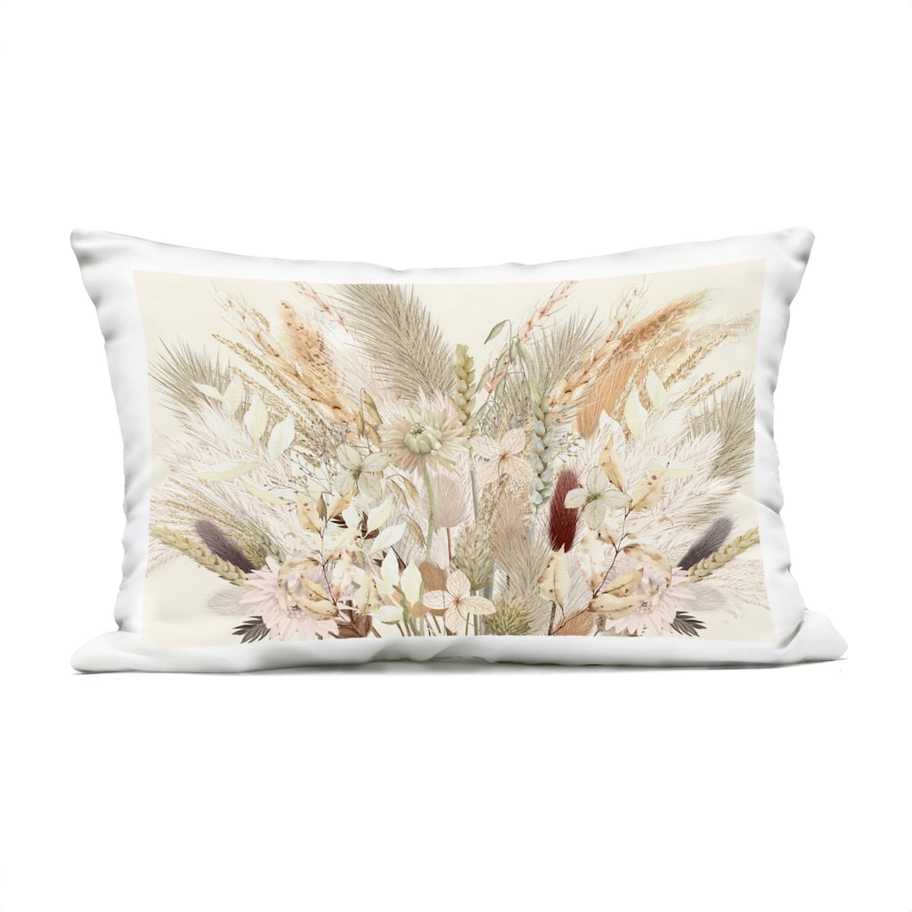 Stupell Natural Wheat & Country Herbs Printed Outdoor Throw Pillow Design by Val Rhodes