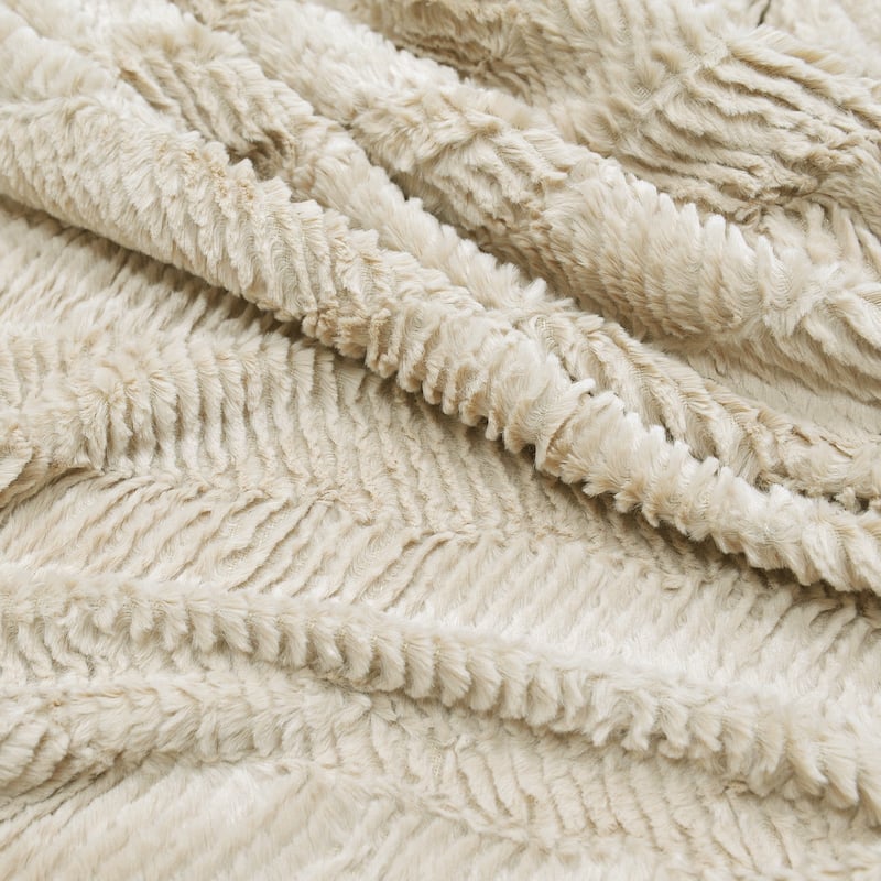 Herringbone FauxFur Throw, 50" x 60"