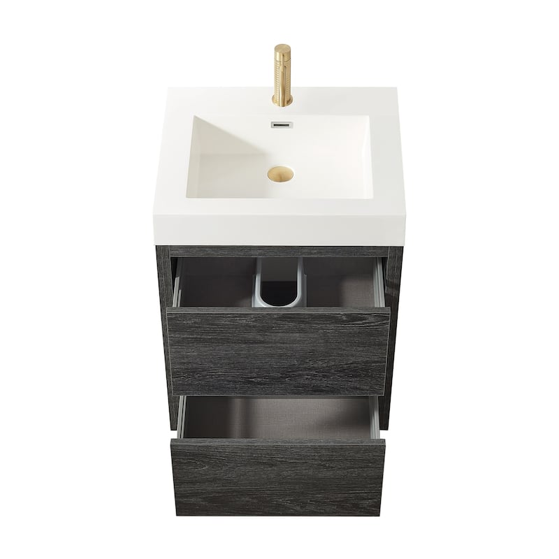 Huesca Bath Vanity with Composite Integral Sink Top and Mirror
