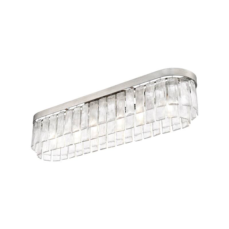 Golden Lighting 1768-FM42 HWG Ciara 6 Light 42" Wide Semi-flush Linear