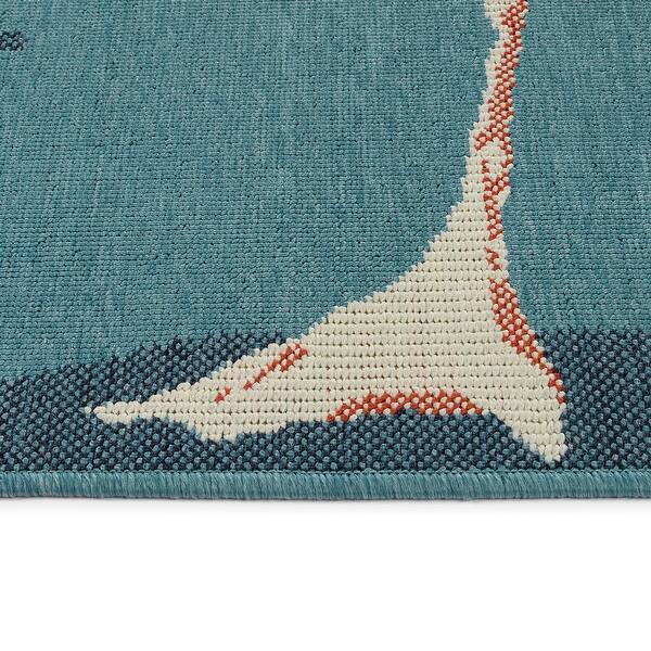 Kaleen Amalie 4 x 6 Lime Green Indoor/Outdoor Geometric Coastal Area Rug
