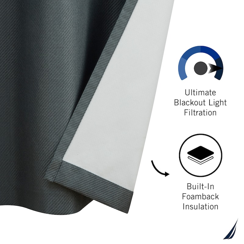 Nautica Providence Ultimate Blackout Extra Wide Curtains (Set of 2)