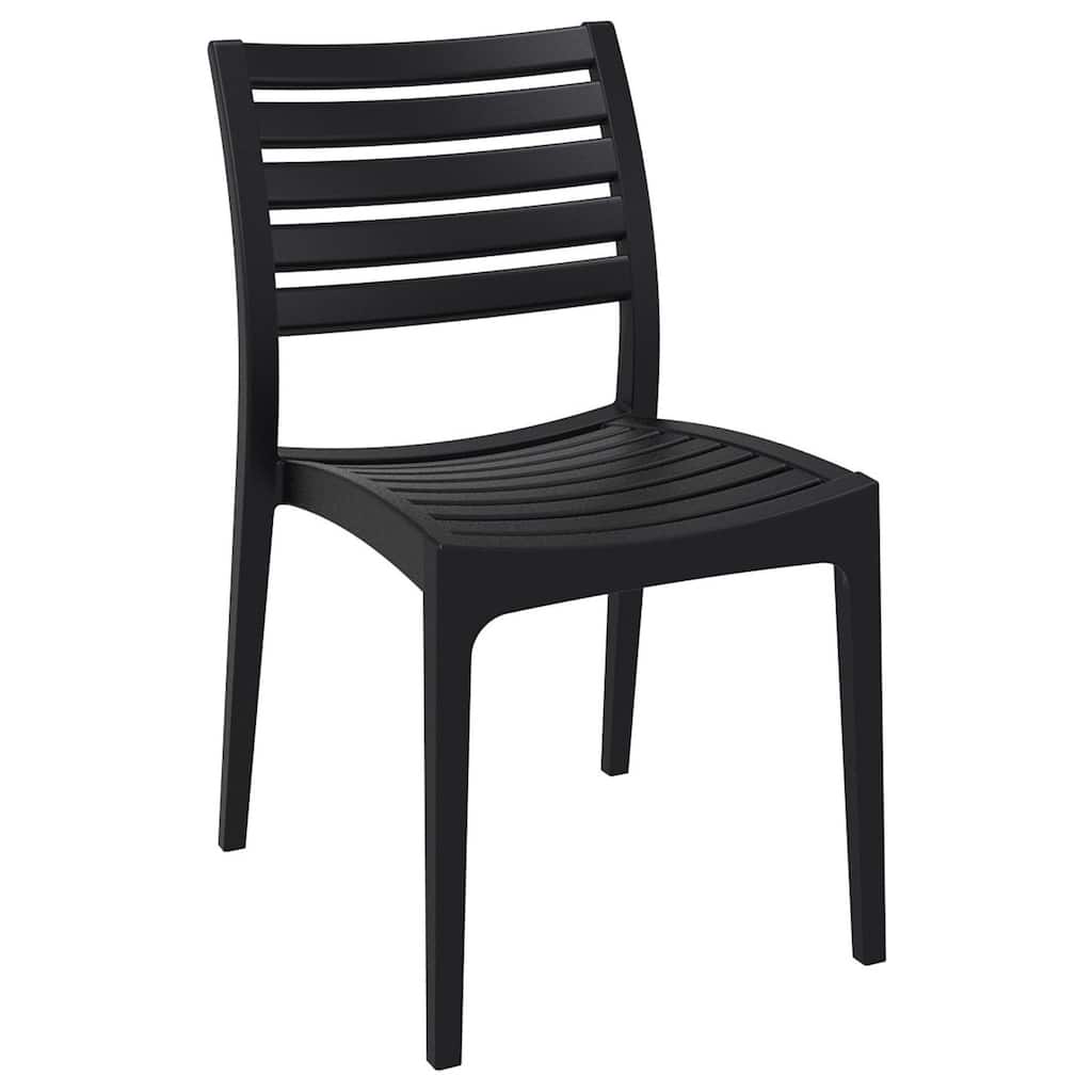 33" Black Outdoor Patio Stackable Dining Chair