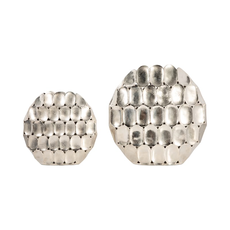 Sagebrook Home Modern Metal Textured Oval Vase