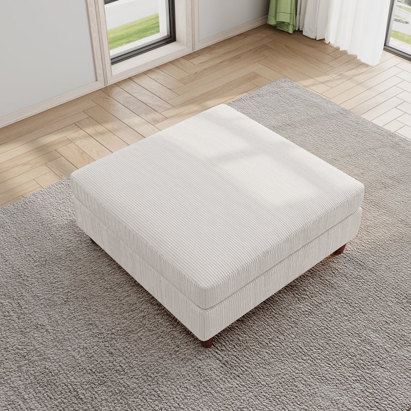Large Corduroy Ottoman