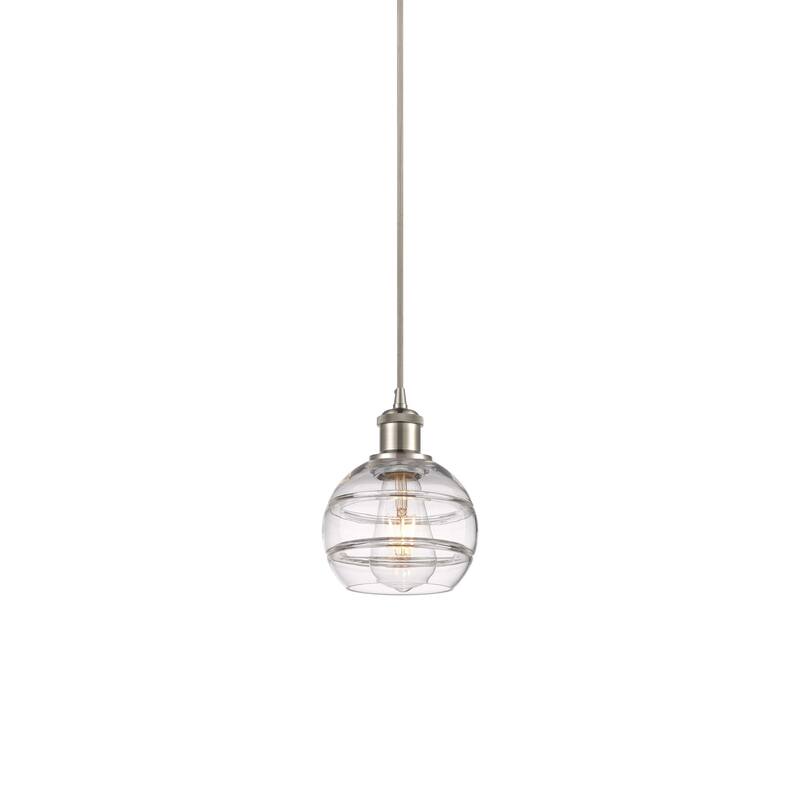 Innovations Lighting 516-1P-8-6 Rochester Pendant Rochester 6" Wide - Brushed Satin Nickel / Clear