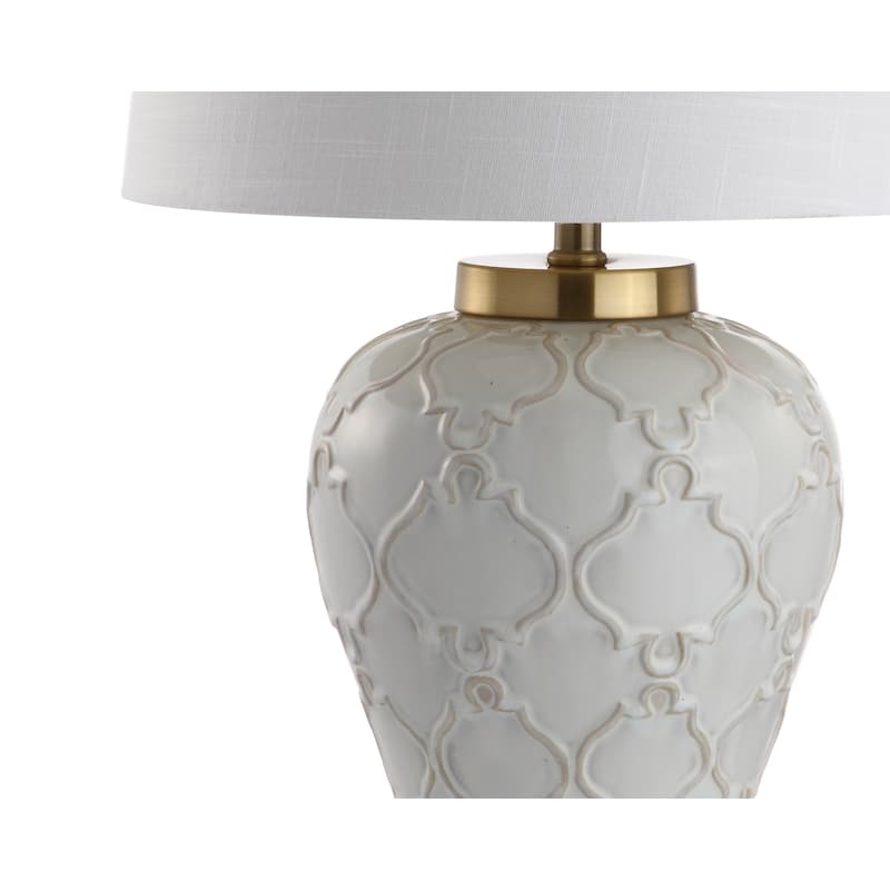 Julian 29" Ceramic LED Table Lamp, Cream by JONATHAN Y