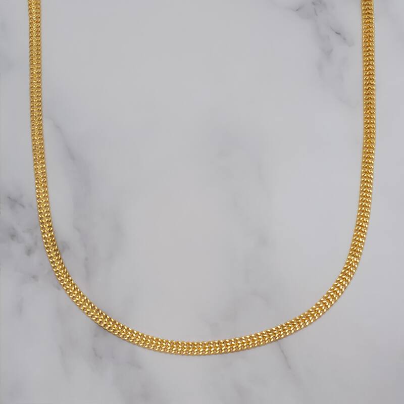 Victoria Townsend Gold Plated Curby Link Chain Necklace