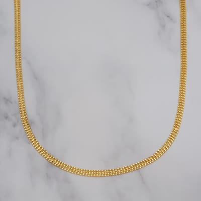 Victoria Townsend Gold Plated Curby Link Chain Necklace