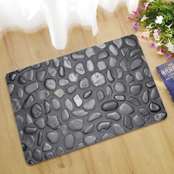 Abstract Flower Pattern Non Slip Outdoor Indoor Front Door Mat