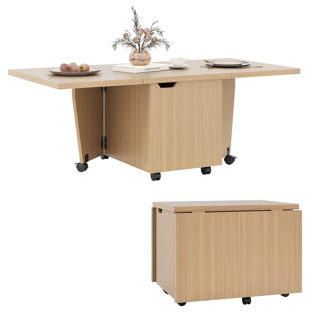 Costway Foldable Coffee Table 48" Extendable Center Table with Storage - See Details