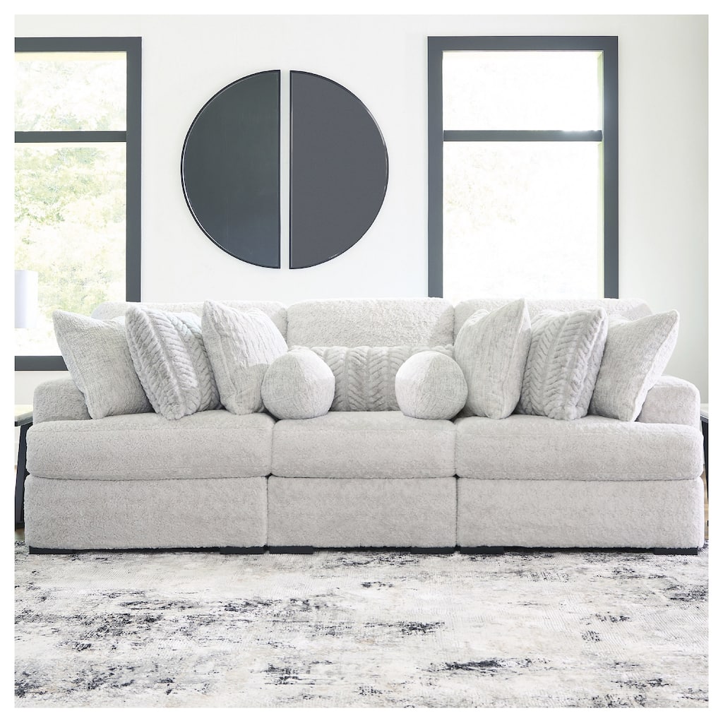 Signature Design by Ashley Snodoodle Gray 3-Piece Sectional - 113" W x 41" D x 40" H