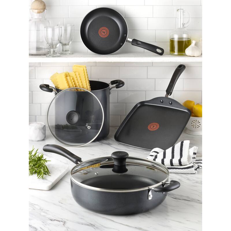 T-fal Essentials Nonstick Stockpot, 12 quart, Black