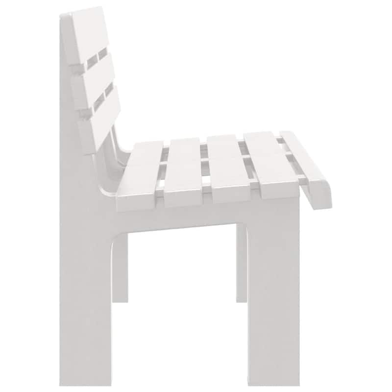 vidaXL Garden Bench Outdoor Bench Seat Balcony Patio Park Bench Polypropylene - 20.5 x 43.3 x 28.0