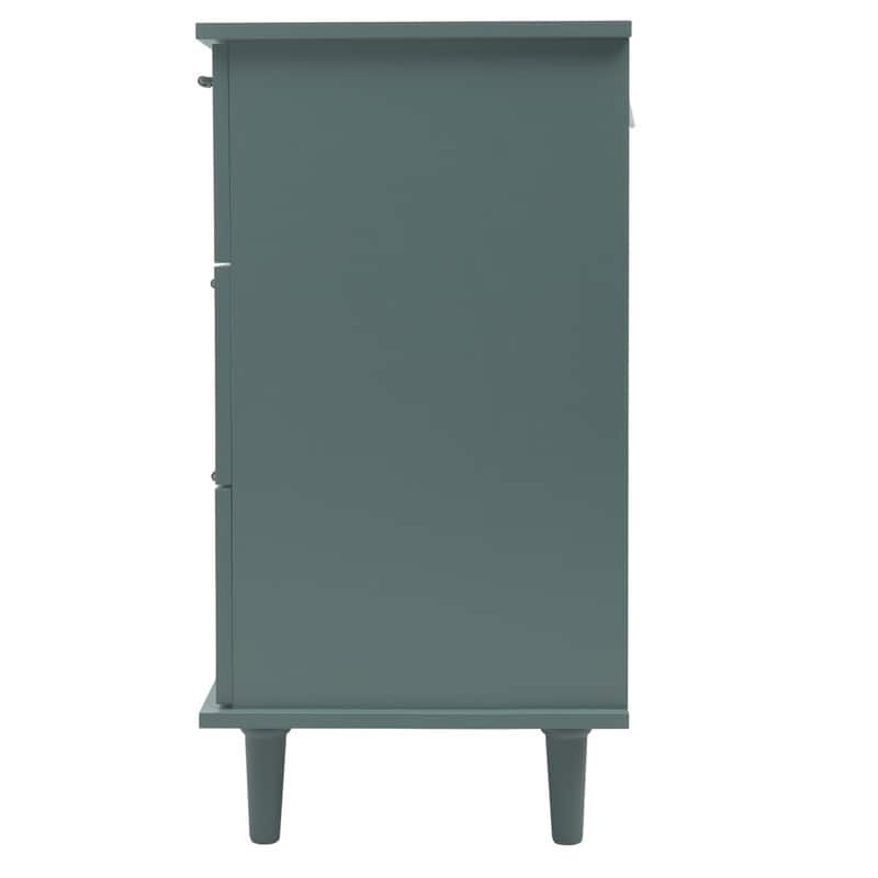 American Style Wood Sideboard Buffet Cabinet with 7 Storage Drawers