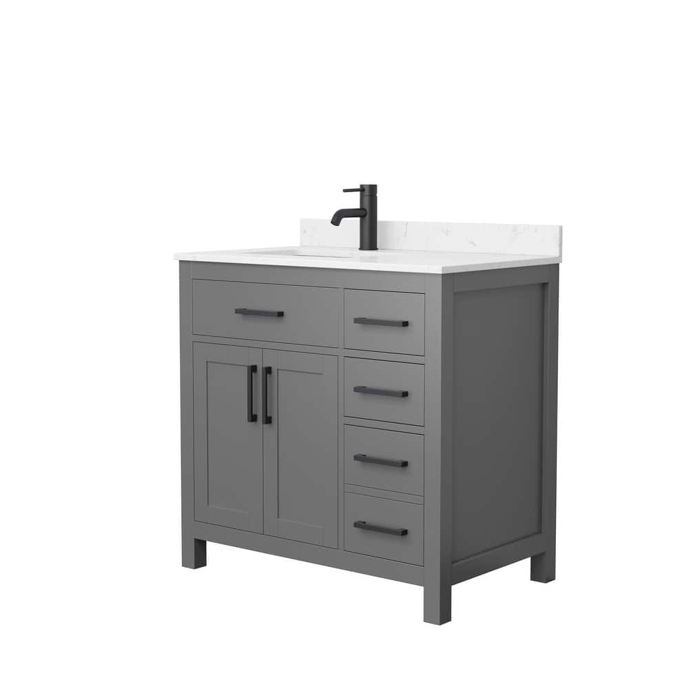 Beckett 36 Inch Single Vanity, Cultured Marble Top