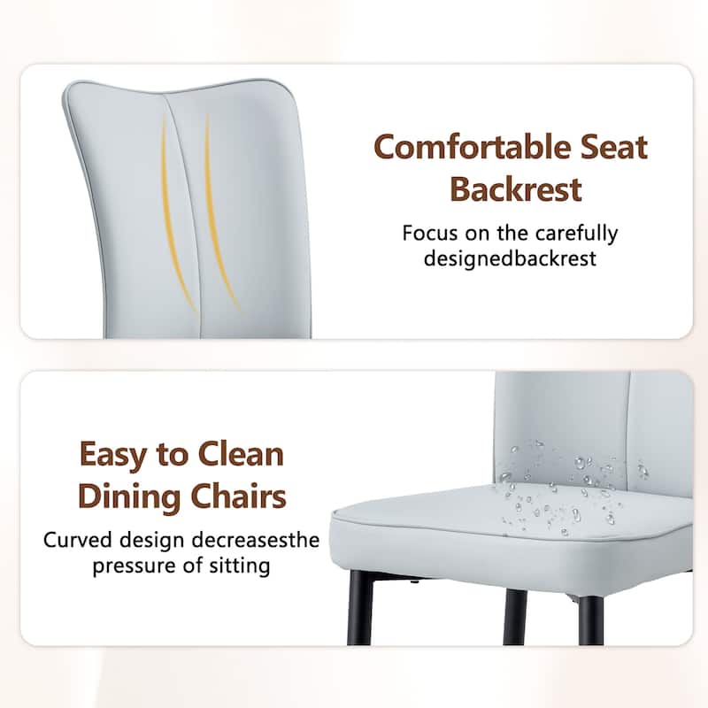 Dining Table Set for 4, Modern Dining Table and 4 Chairs Set, 5 Piece Kitchen Table and Chairs Set