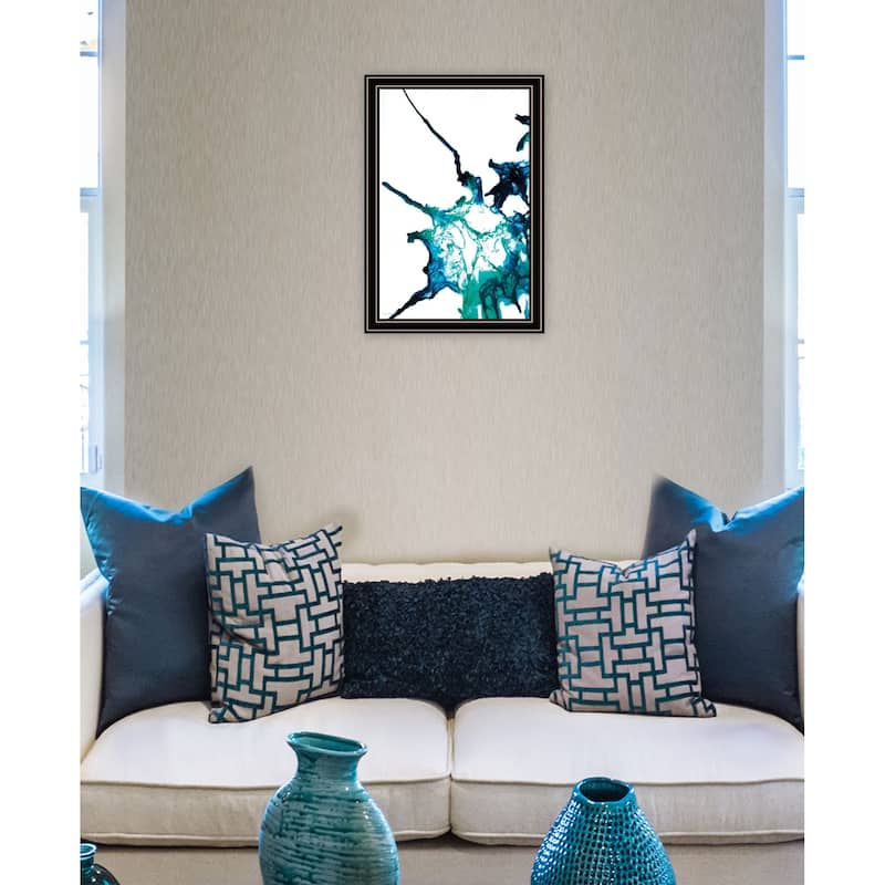 TrendyDecor4U Coastal "Ocean Living 2" Framed Print Wall Art