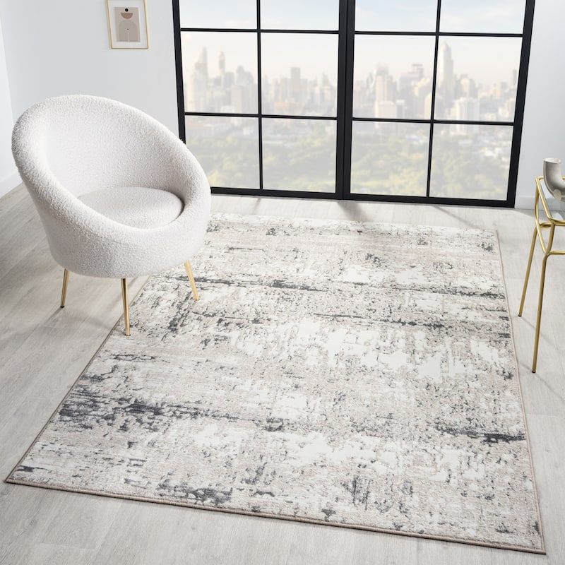 Ava Modern Abstract Performance Indoor Area Rug by Sevita