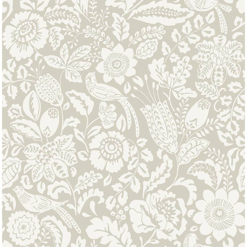 A-Street Prints Marta Beige Floral Trail Wallpaper
