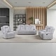preview thumbnail 2 of 35, Brynda Corduroy 3-Piece Manual Double Reclining Sofa Sets