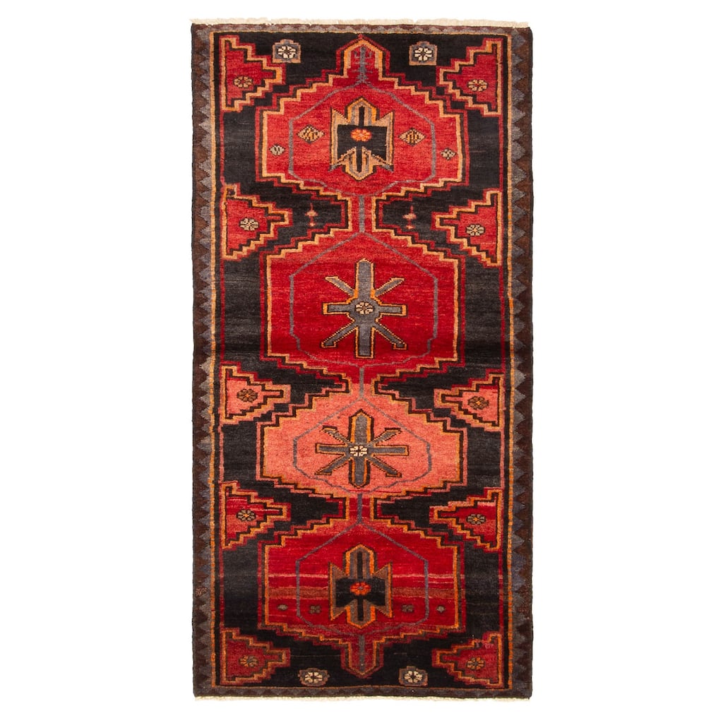 ECARPETGALLERY Hand-knotted Konya Anatolian Dark Red Wool Rug - 3'3 x 6'4