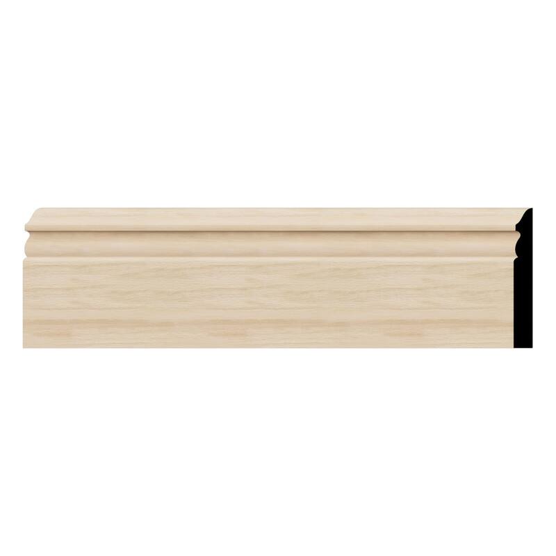 WM518: 9/16-in D x 5-1/4-in W x 96-in L Americraft Solid Hardwood Stain Grade Base Moulding - White Oak