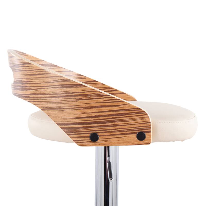 Carson Carrington Simon Adjustable Bar Stool with Oval Footrest (Set of 2)