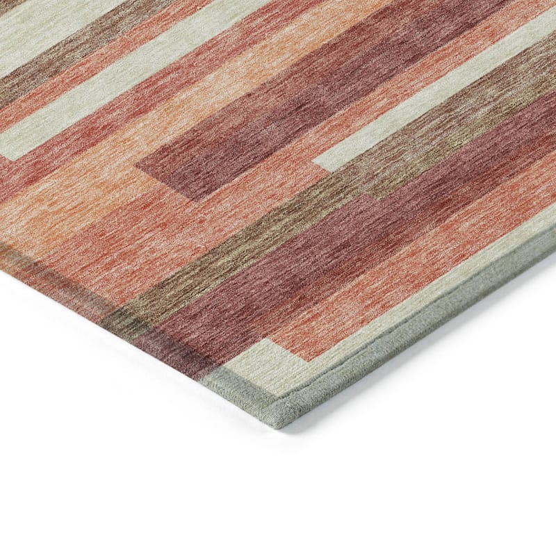 HomeRoots Striped Transitional Rectangle Outdoor Rug