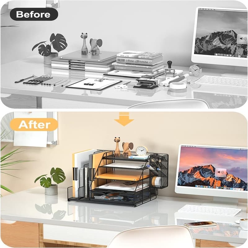 Office Desk Organizer - 11.97"D x 14.17"W x 11.02"H