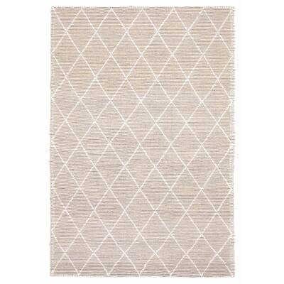 ECARPETGALLERY Braid weave Sienna Grey Wool Rug - 5'2 x 7'10