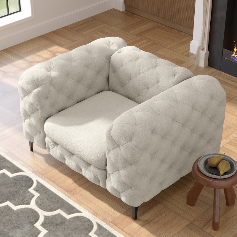 Corvus Aosta Chesterfield Tufted Velvet Club Chair