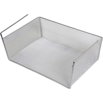 Under Shelf Basket, Mesh Stainless Steel Storage Under Cabinet Hanging Basket, Pack-1