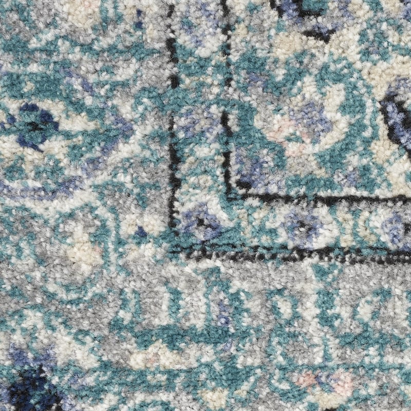 Hequ Power Loomed Distressed Floral Area Rug - 2' x 3'