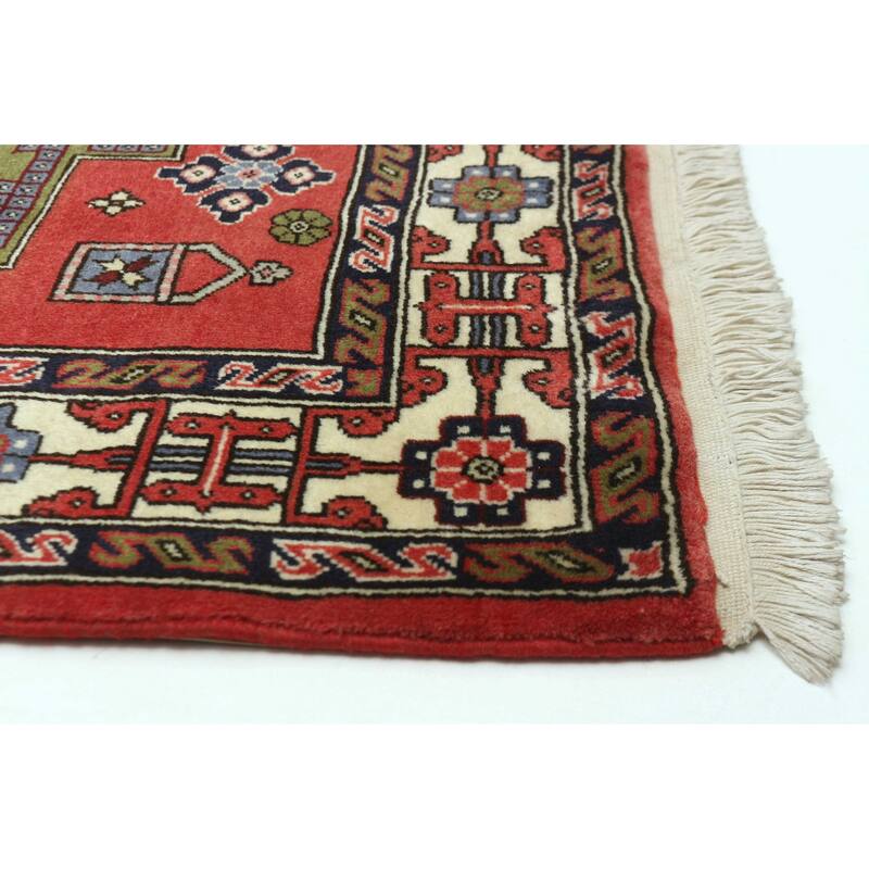 ECARPETGALLERY Hand-knotted Kayseri Vintage Red Wool Rug - 3'6 x 5'2