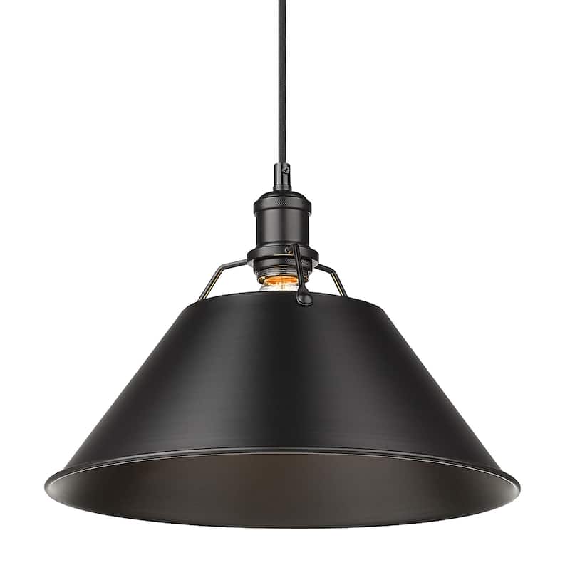 Golden Lighting Orwell 14" Wide Pendant - Matte Black