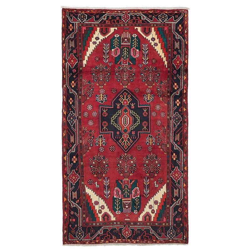 ECARPETGALLERY Hand-knotted Anadol Red Wool Rug - 3'11 x 7'5
