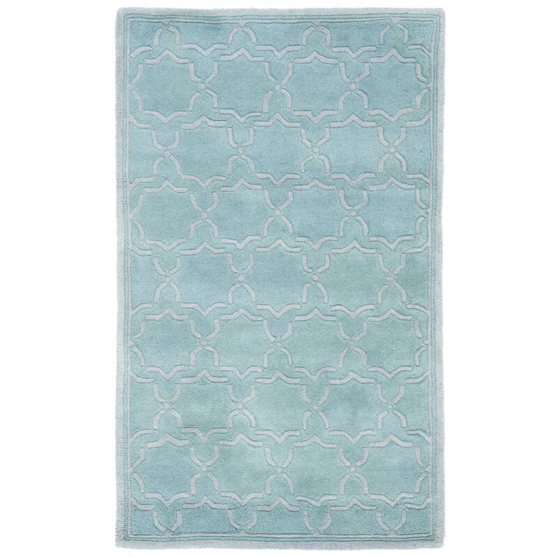 SAFAVIEH Handmade Chatham Hasmik Modern Moroccan Wool Rug - 4' x 6' - Grey