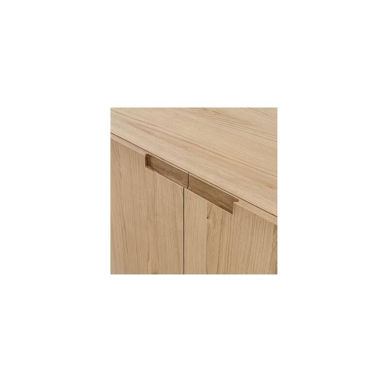 Title: NADAAL STUDIOS Thornefield Sideboard, Minimalist Solid Oak with Rounded Edges, Natural