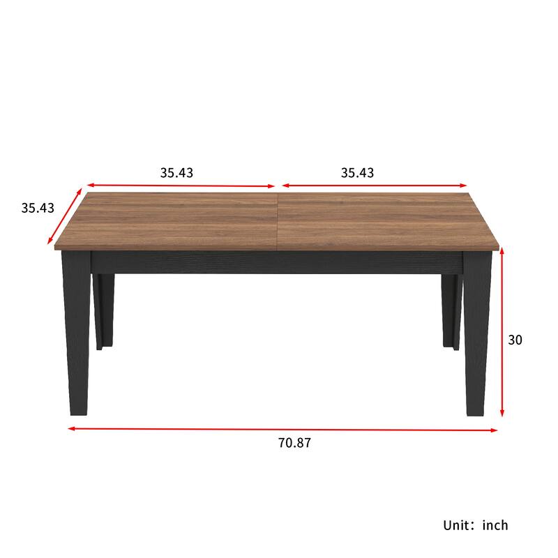 106.3-Inch Large Modern Extendable Dining Room Kitchen Table