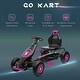 preview thumbnail 14 of 16, Kids Pedal Go Kart Ride-On Toy with Adjustable Seat, Suspension, Hand Brake & Rubber Wheels, for Ages 5-12, 110 lbs Capacity